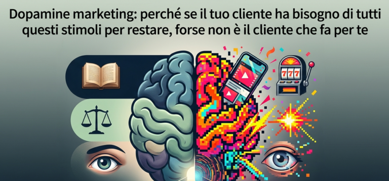 Dopamine marketing: perché se il tuo cliente ha bisogno di tutti questi stimoli per restare, forse non è il cliente che fa per te