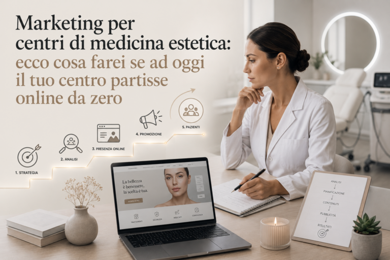 Marketing per centri di medicina estetica: ecco cosa farei se ad oggi il tuo centro partisse online da zero